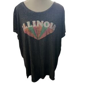 Home Free Women's‎ XL Illinois State Graphic T-shirt Casual Cotton Blend